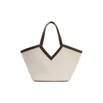ZARA Cotton Tote Bag, Shopping Bag, Shoulder Bag Tubas Women's White