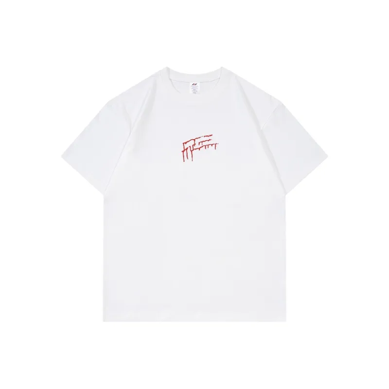 XDFM American Letter Bleeding Creative T Shirt Loose Fit Unisex-0