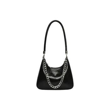 JANE KLAIN Synthetic Leather Underarm Shoulder Bag Women's Black/White/Silver/Pink