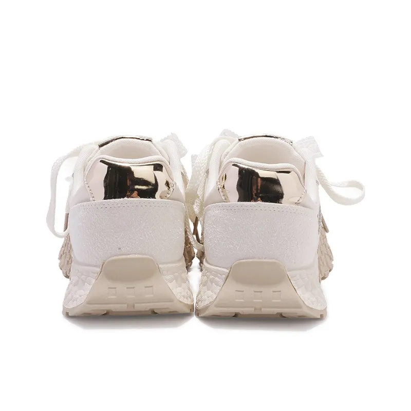 Shen Linsen Anti Slip Wear Resistant Low Top Casual Shoes Women's Beige-4