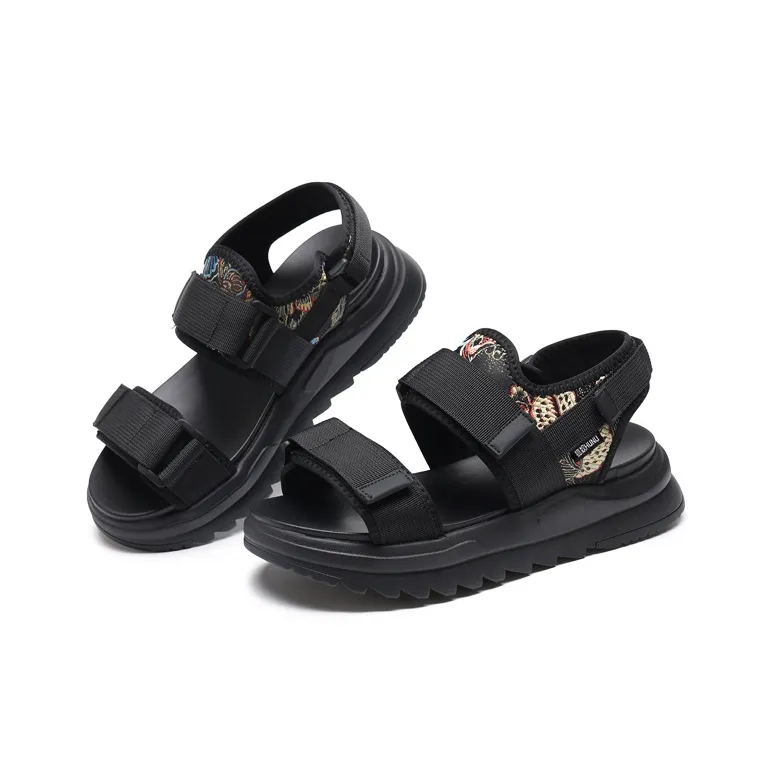 HUNU Beach Sandals Men Black-3
