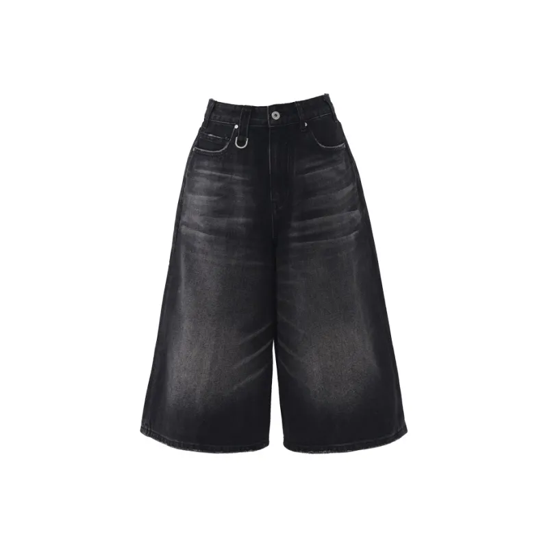 MJB Denim Shorts Women's Black Gray Color-0