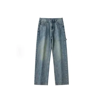HKRXEC Jeans Men Vintage Blue