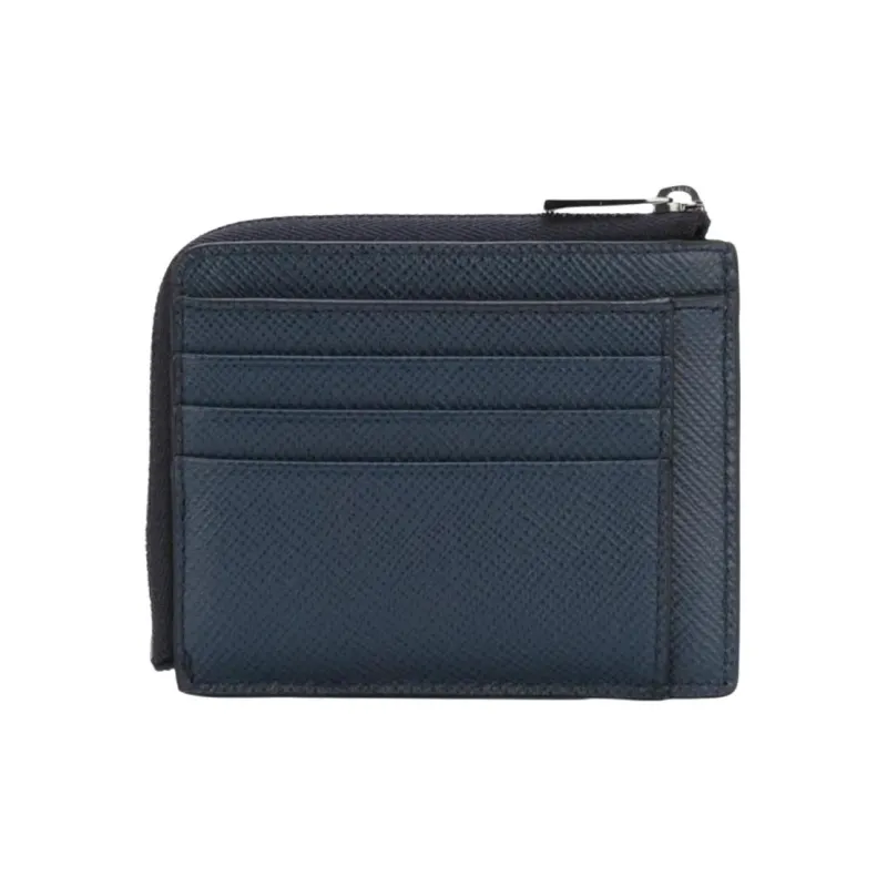 MICHAEL KORS Leather Wallet Regular Men's Marine Blue-1
