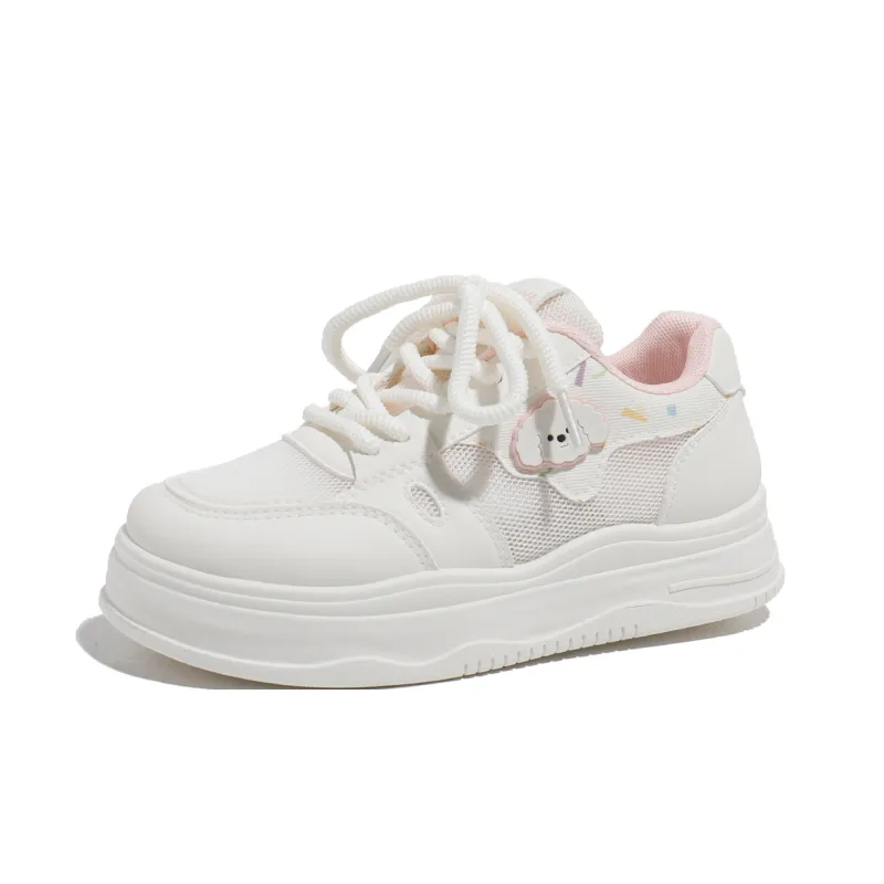 Babaya Korean Style Lightweight Platform Height Increasing Skateboard Shoes Women's-4