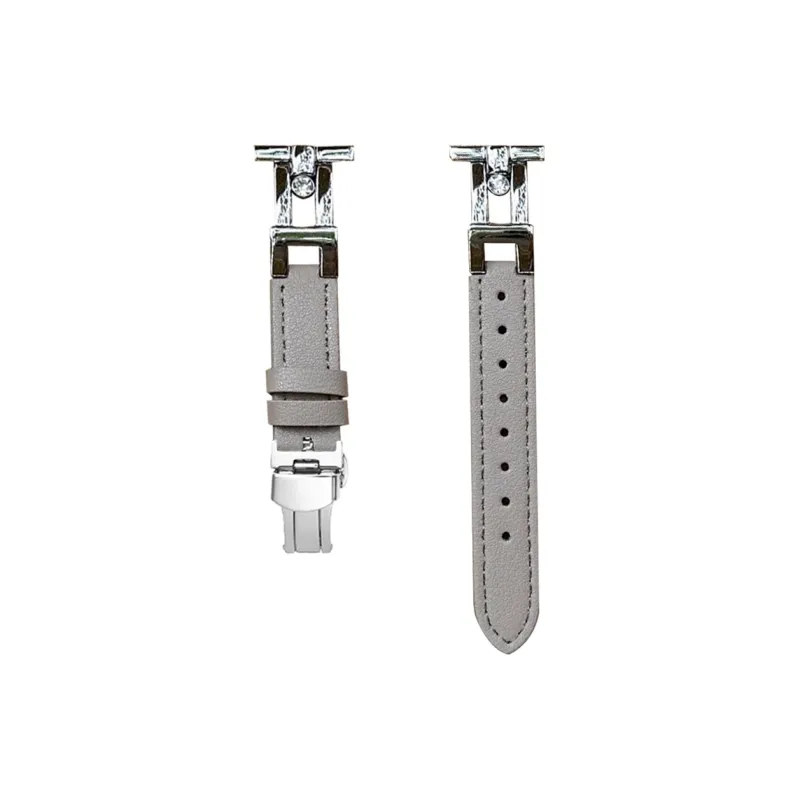 Dazzling Xiaomi Red Beige Compatibility Watch Band Stainless Steel, Leather Material-15