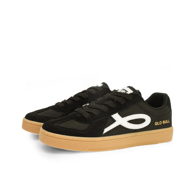 GLO BULL Slip Resistant, Lightweight, And Breathable Low Top Skateboard Shoes Unisex Black White-2