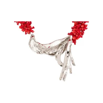 DRIES VAN NOTEN Aluminum, Glass, Brass Necklaces Women's Silver