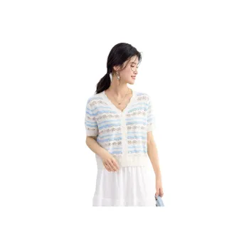 JINJU Knitwear Women's Light Purple Blue