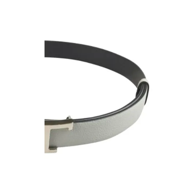TOD'S Calfskin Leather Belts Women's Gray 2CM-2