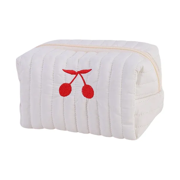 QEEDNS Cute Cherry Large Capacity Portable Makeup Bags-2