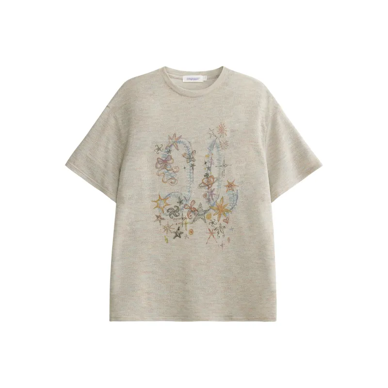 UNIFREE Drop Shoulder Sleeve T Shirt Women's-0