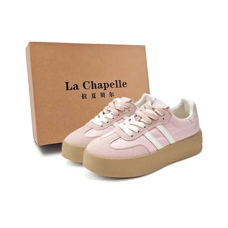 La Chapelle Low Top Skateboard Shoes Women's Light Pink-0