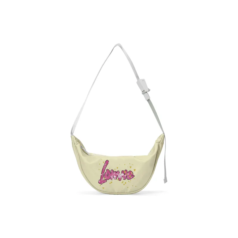 QRST Polyester Crossbody Bag, Shoulder Bag Women's White/Apricot-6