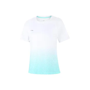 LiNing T Shirt Women's Standard White/Island Blue