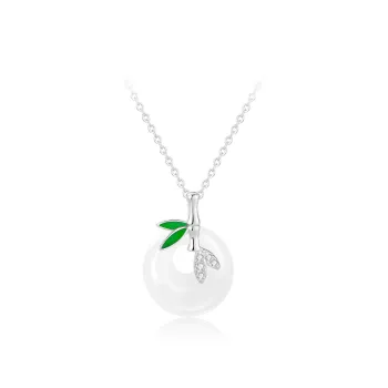 Love Link Chalcedony Jade Necklaces Women's