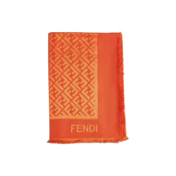 FENDI Silk, Wool Knit Scarves Women's Orange