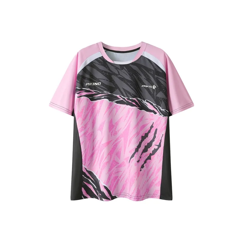 P.R IND Badminton Jersey Unisex Pink Tiger-0