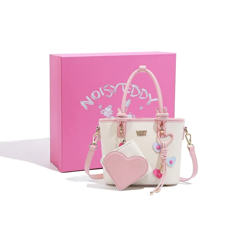 NOISY TEDDY PU One Shoulder Bag Tote, Handbag Regular Women's White-0