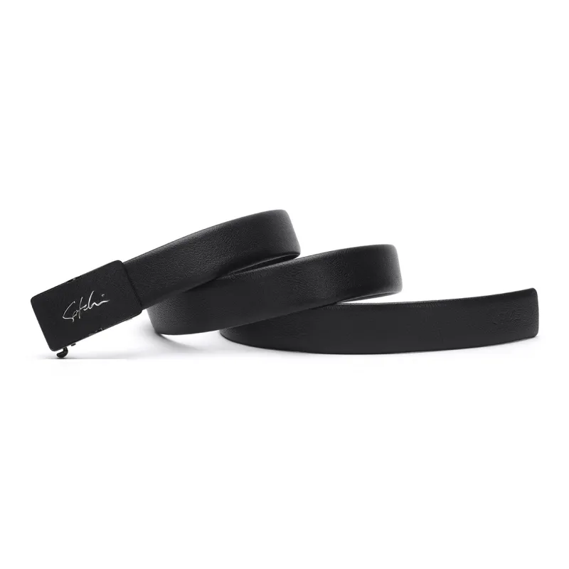 Satchi Cow Leather Belt Men's Black 3.4cm-2