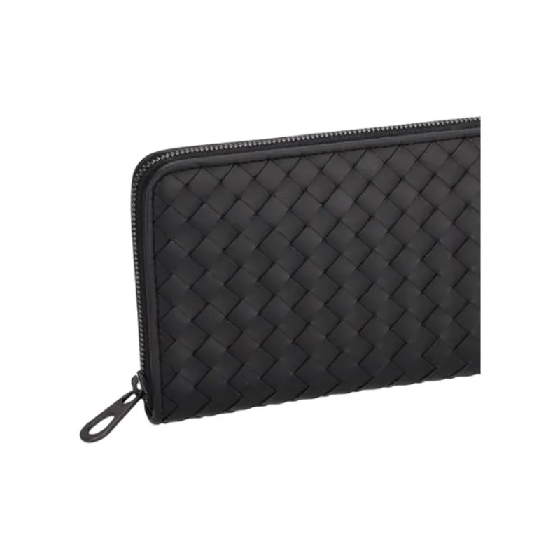 Bottega Veneta Leather Wallet Women's Black-4