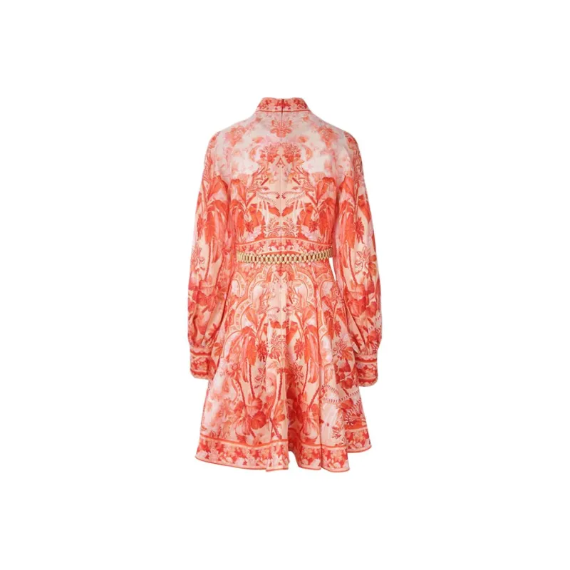 Zimmermann FW22 Long Sleeved Dress Women's Red-1