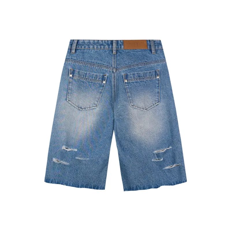 SMILEY Denim Shorts Unisex-1
