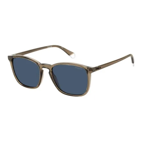 item Plastic Square Sunglasses Men's Brown