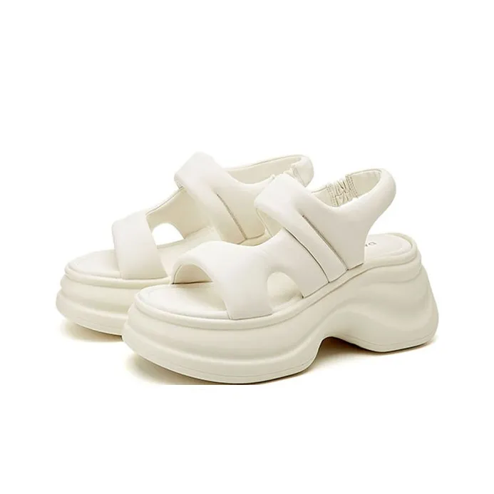DAPHNE Beach Sandals Women's Black, White-5