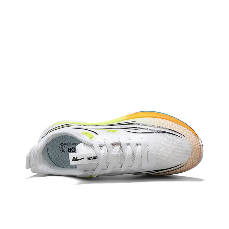 WARRIOR Running Shoes Men Low Top Orange/Neon Green-2