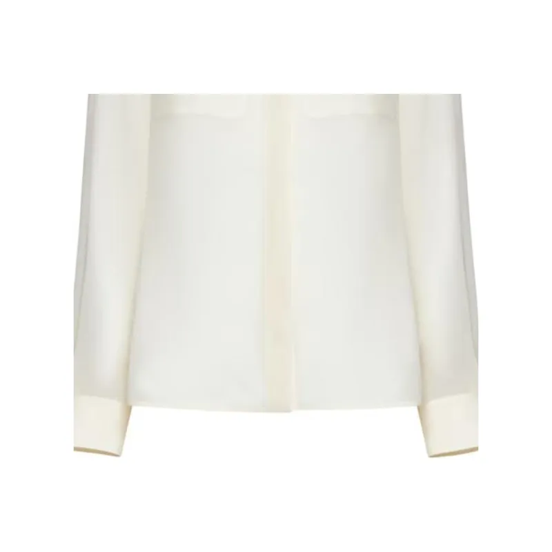 MaxMara Curved Hem Long Sleeved Shirt-4