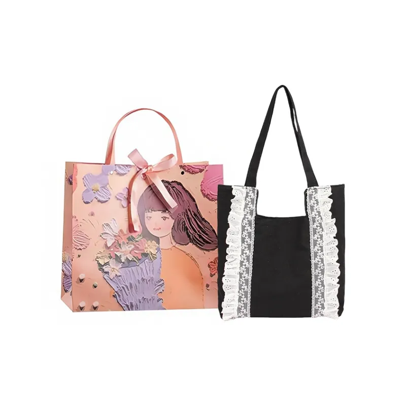 PARK DANCE Canvas Bag, Shoulder Bag Regular Women's Multicolor-7