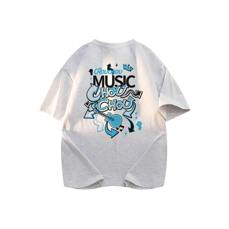 CHOUCHOUS Drop Shoulder Sleeve T Shirt Women's-10