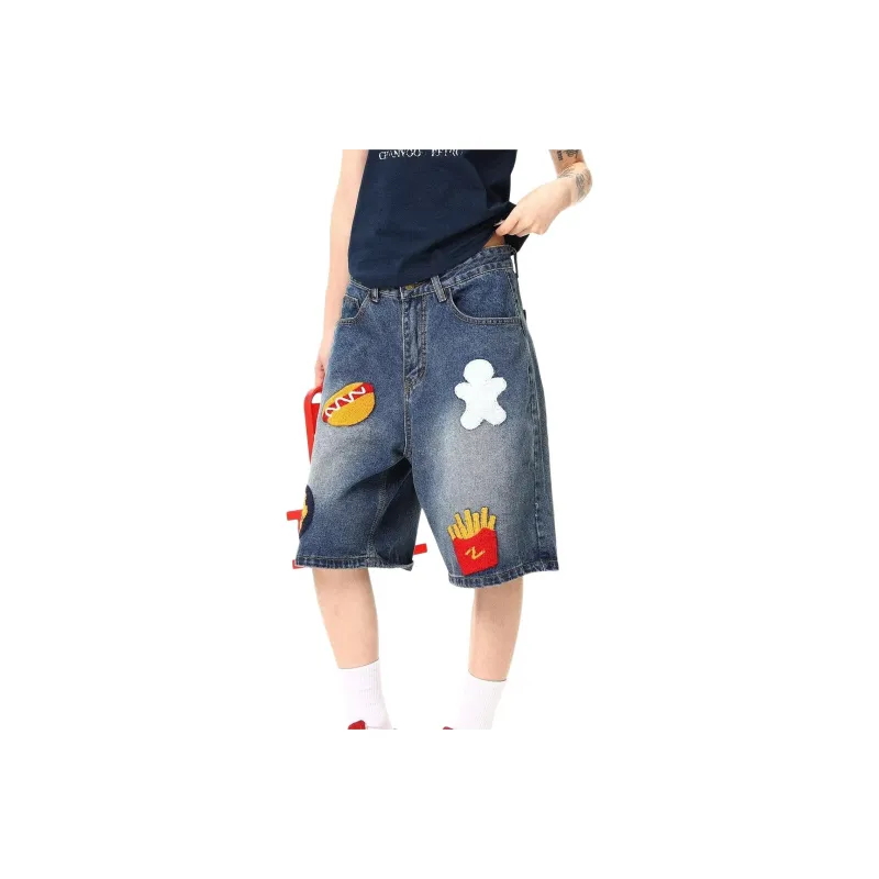FRQ Denim Shorts Unisex Blue-0