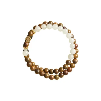 ZUIWENGLANGYASHANWENCHUANG Green Sandalwood Bracelets Unisex