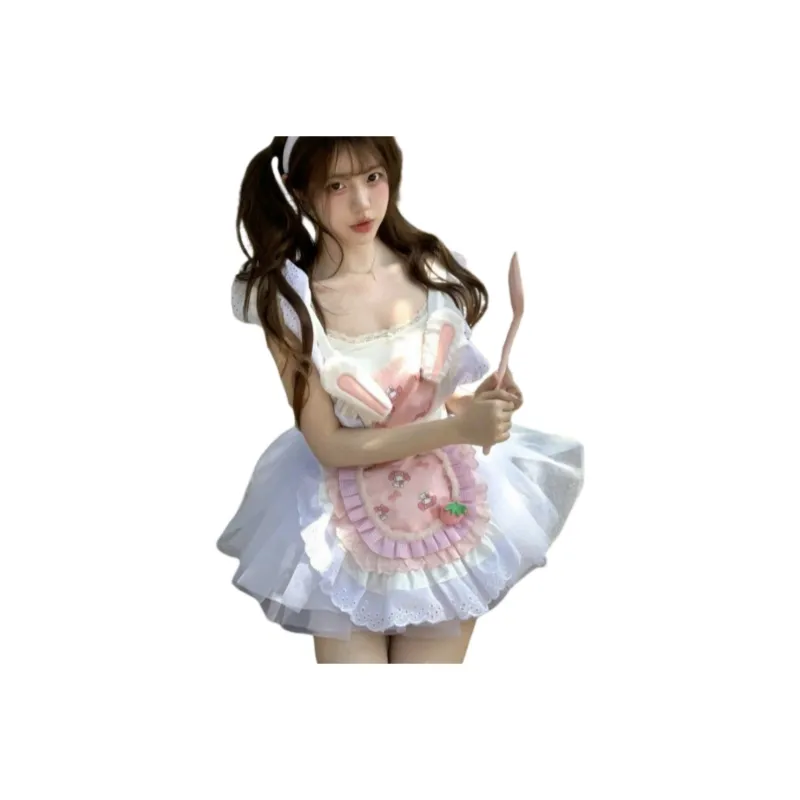 MDEHT Lolita Dresses Women's Top+Camisole Apron+Petticoat-0