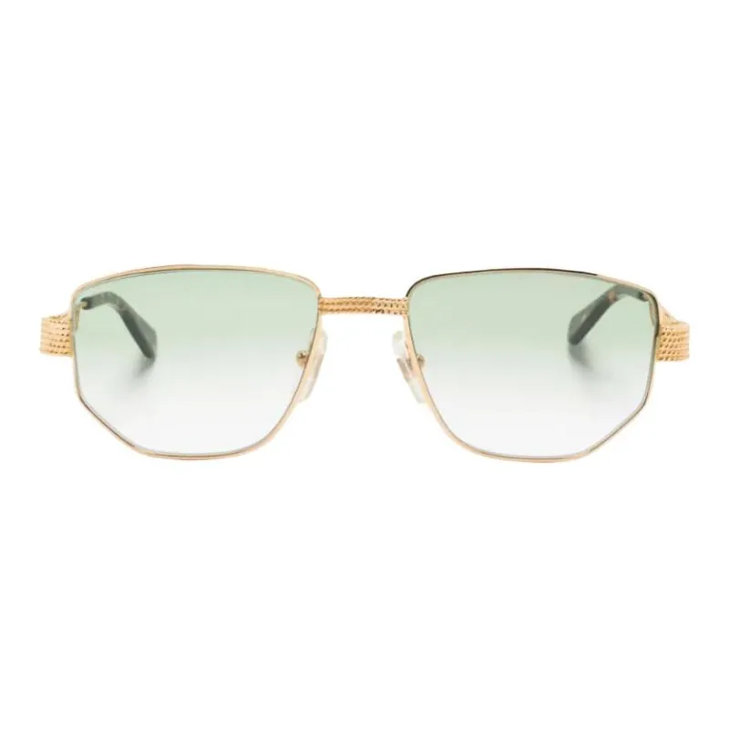 TIFFANY & CO. Metal Acetate With 23K Gold Plating Aviator Sunglasses Men's Gold-1