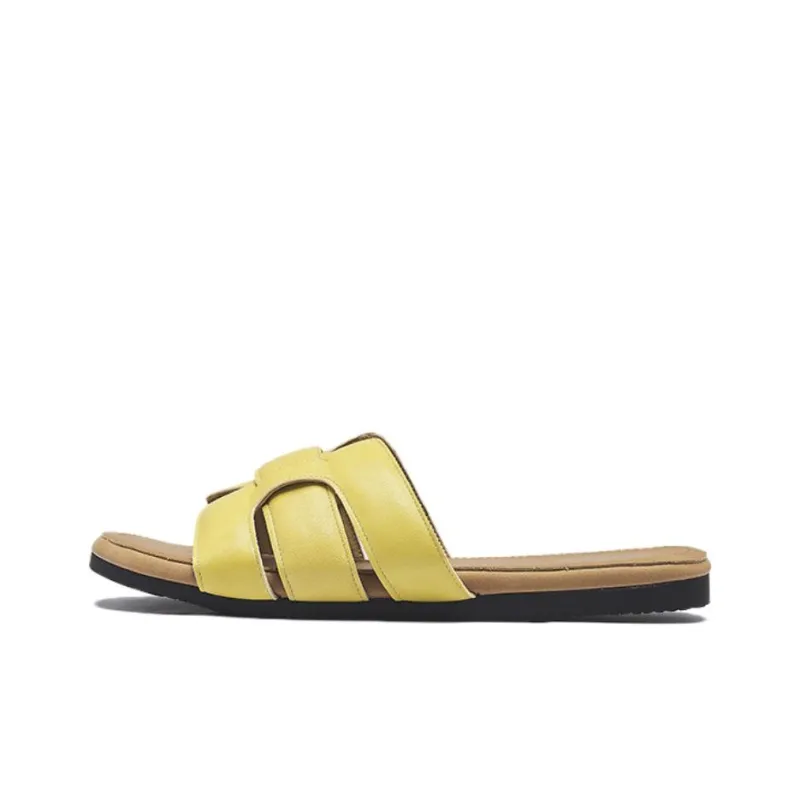 AGSDON Slide Slippers Women's Beige/Pink/Yellow-14