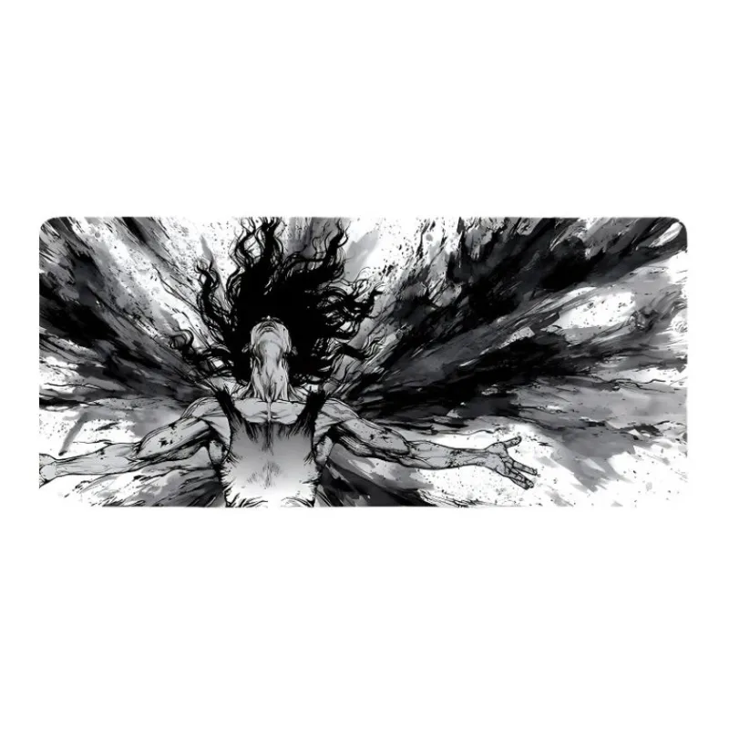 DANYIN Black White Anime Extra Large Minimalist Style Premium Desk Mat For Anime Esports Office, Washable Mouse Pads-6