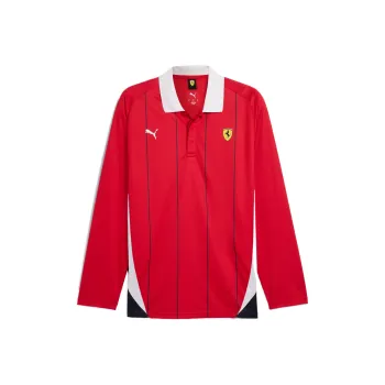 PUMA Scuderia Ferrari Race Long Sleeve Polo Shirt Men's Red