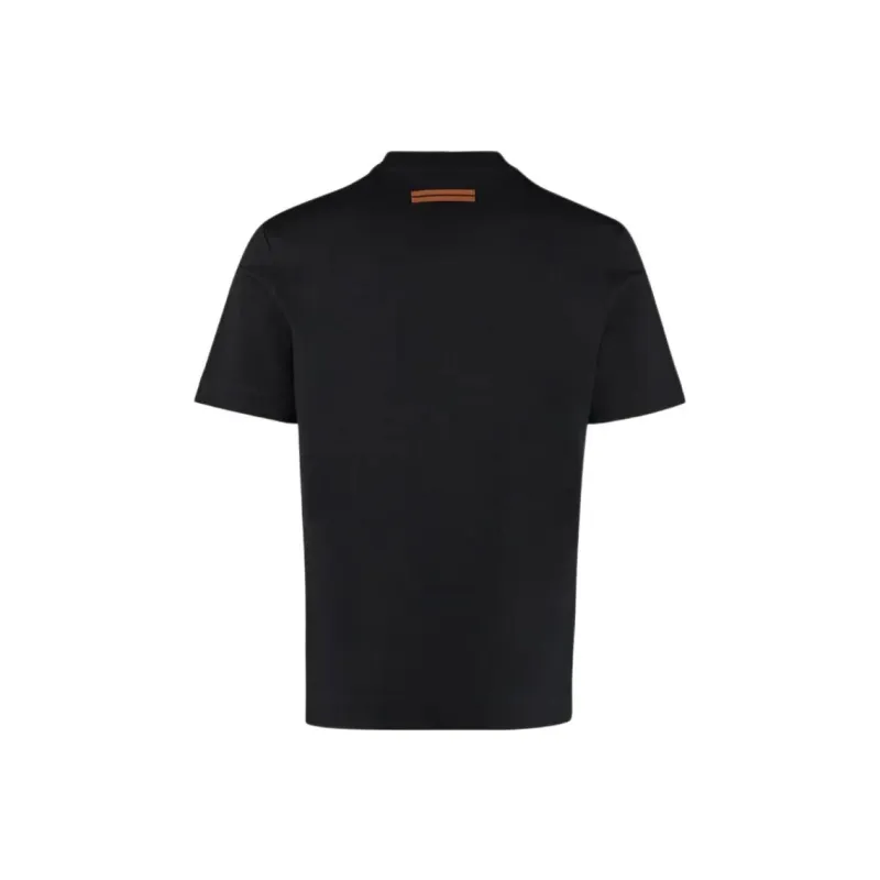 Ermenegildo Zegna Logo Printed Crewneck T Shirt-1