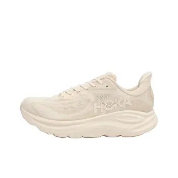 HOKA ONE ONE CLIFTON 10 Anti Slip Wear Resistant Low Top Casual Running Shoes Men's Ecru