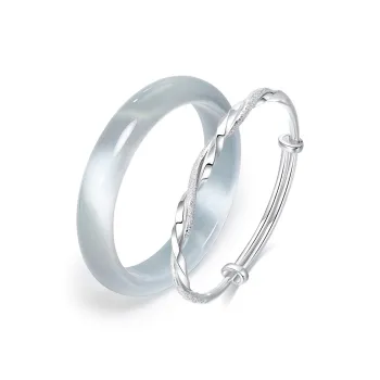 Jinghua Record Glass Cat Eye Bangles Women's
