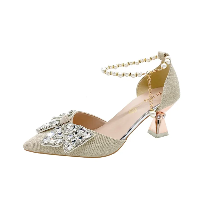 Dawei's House Flared Heel High Heels Women's-0