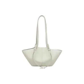 YUZEFI Leather Shoulder Bag Women's White