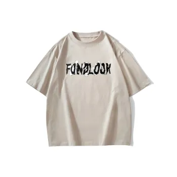 FONDLOOK T Shirts Unisex Light Beige Apricot