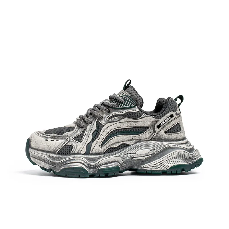 JKEM Shock Absorbers Slip Resistant Breathable Low Top Chunky Sneakers Men's-5