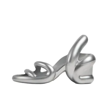 CAMPER Kobarah One Strap Sandals 7.6cm Women's Silver