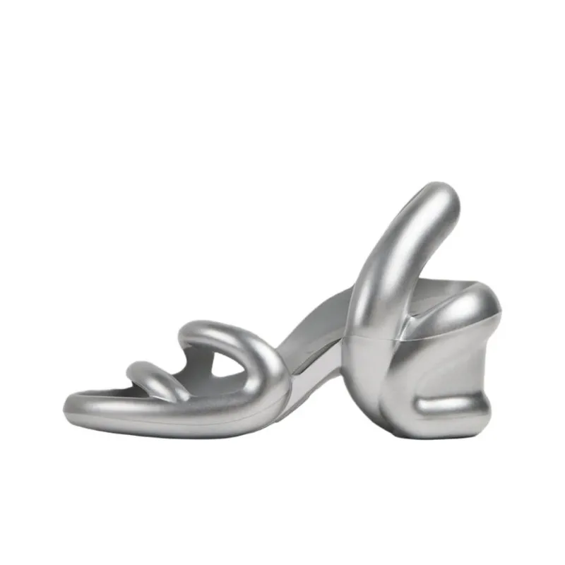 CAMPER Kobarah One Strap Sandals 7.6cm Women's Silver-0