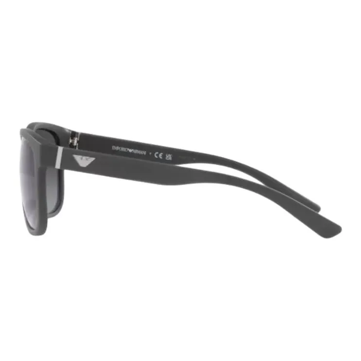 EMPORIO ARMANI Plastic Square Sunglasses Men's Gray-2
